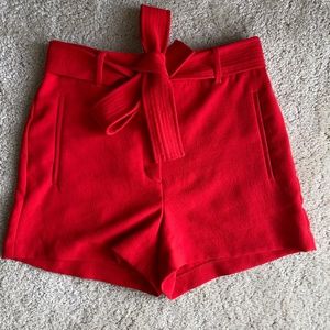 Wilfred Front Tie Shorts Red